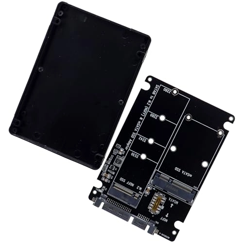 M.2 NGFF mSATA SSD to 2.5 inch SATA III Enclosure Adapter Bay - 7mm black