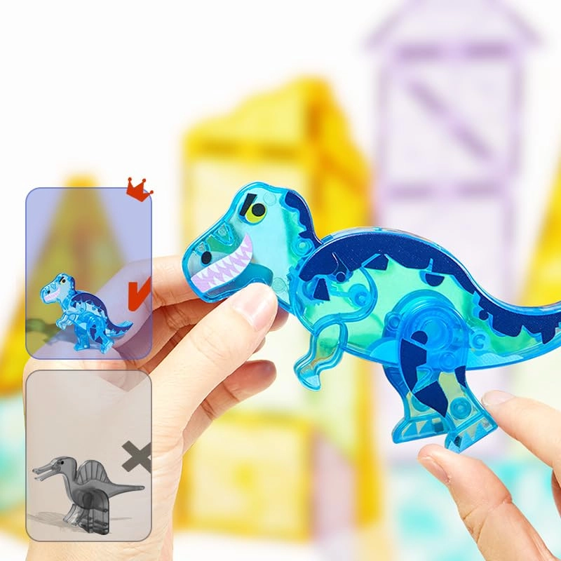 Dinosaur Magnetic Tiles - 48 pcs