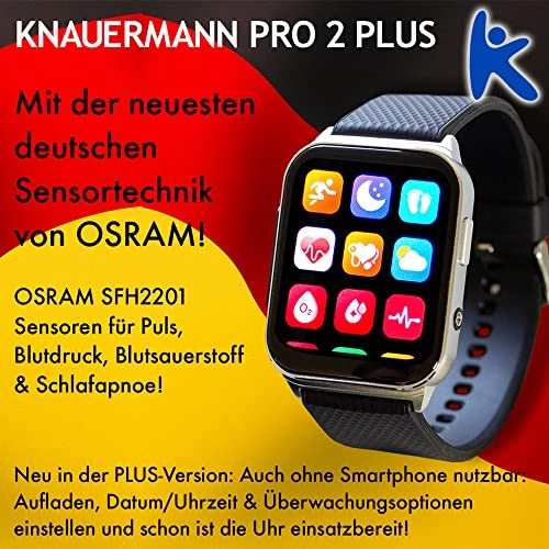 Pro 2 Plus - Health Watch Smartwatch OSRAM Sensors Chest ECG