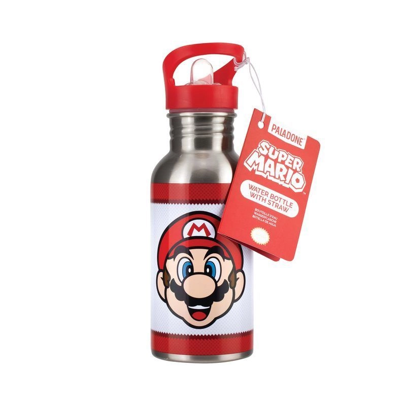 Paladone Super Mario Water Bottle Flip Straw 500 ml