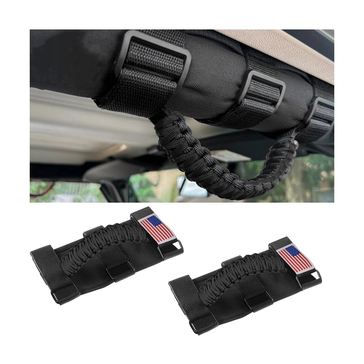 HZEL Roll Bar Grab Handles - Wrangler JL, JLU, JT, JK, JKU, TJ, LJ and YJ