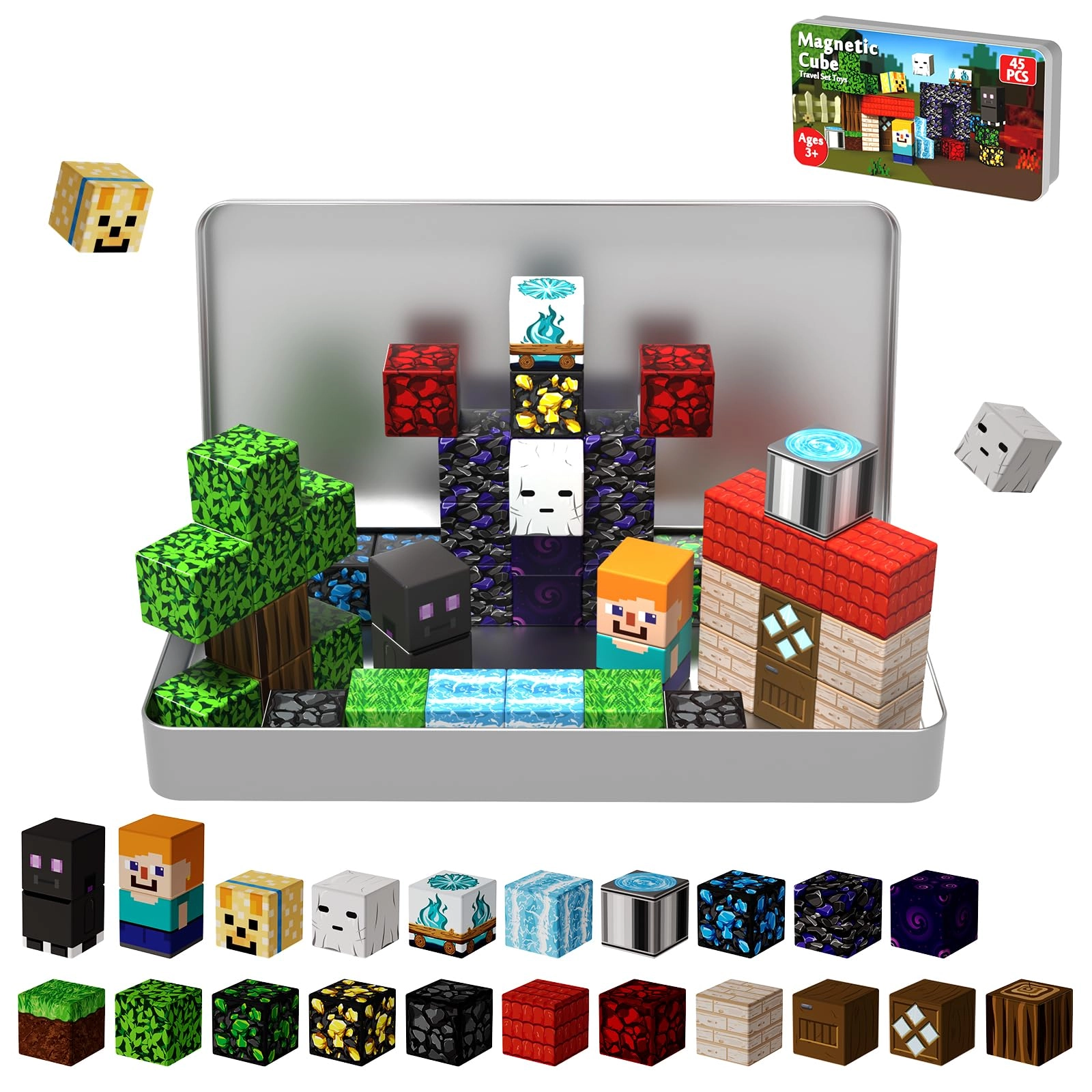 ToyUnited Magnetic Building Cubes - 45pcs