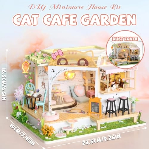 Dollhouse Miniature - Cat Cafe Garden
