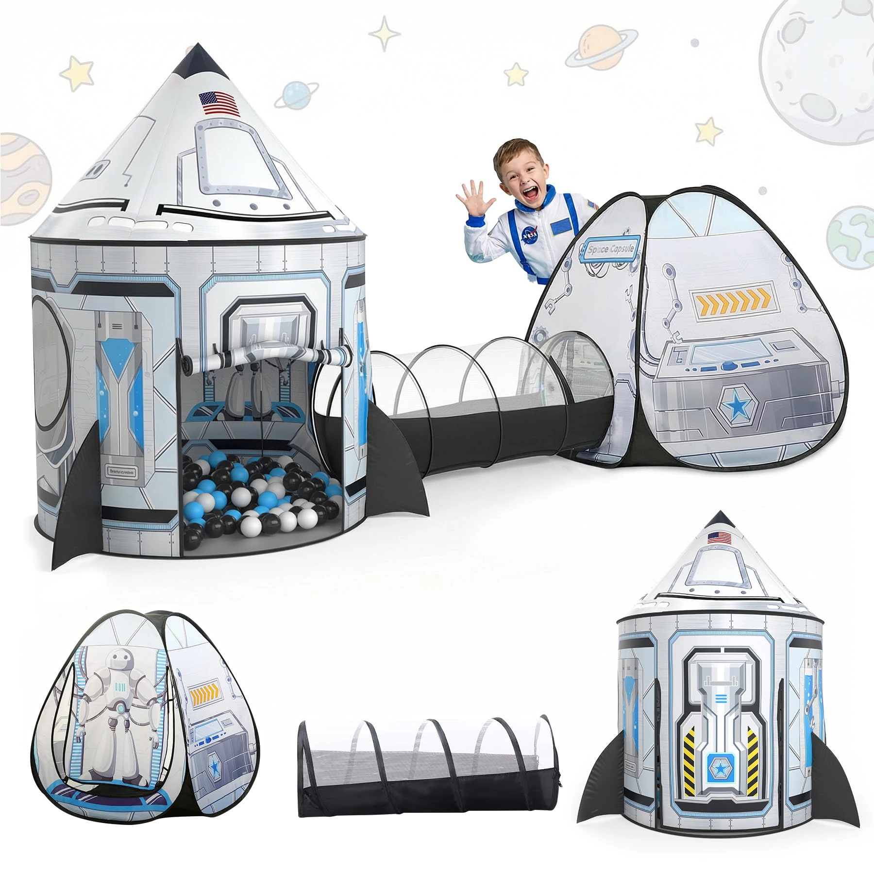 3 in 1 Kids Play Tent