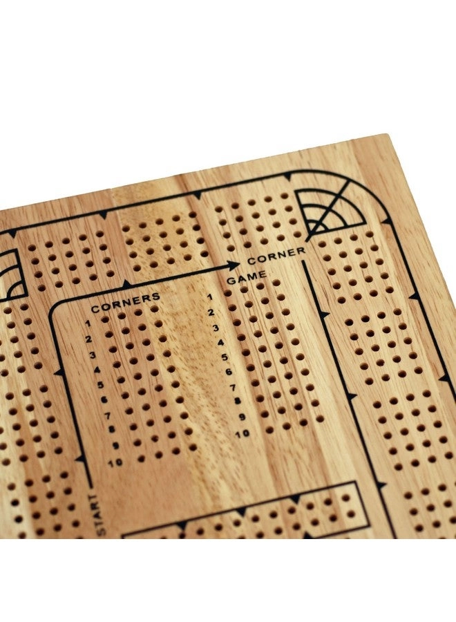 Cribbage Board - 4 Player Wooden 4 Track