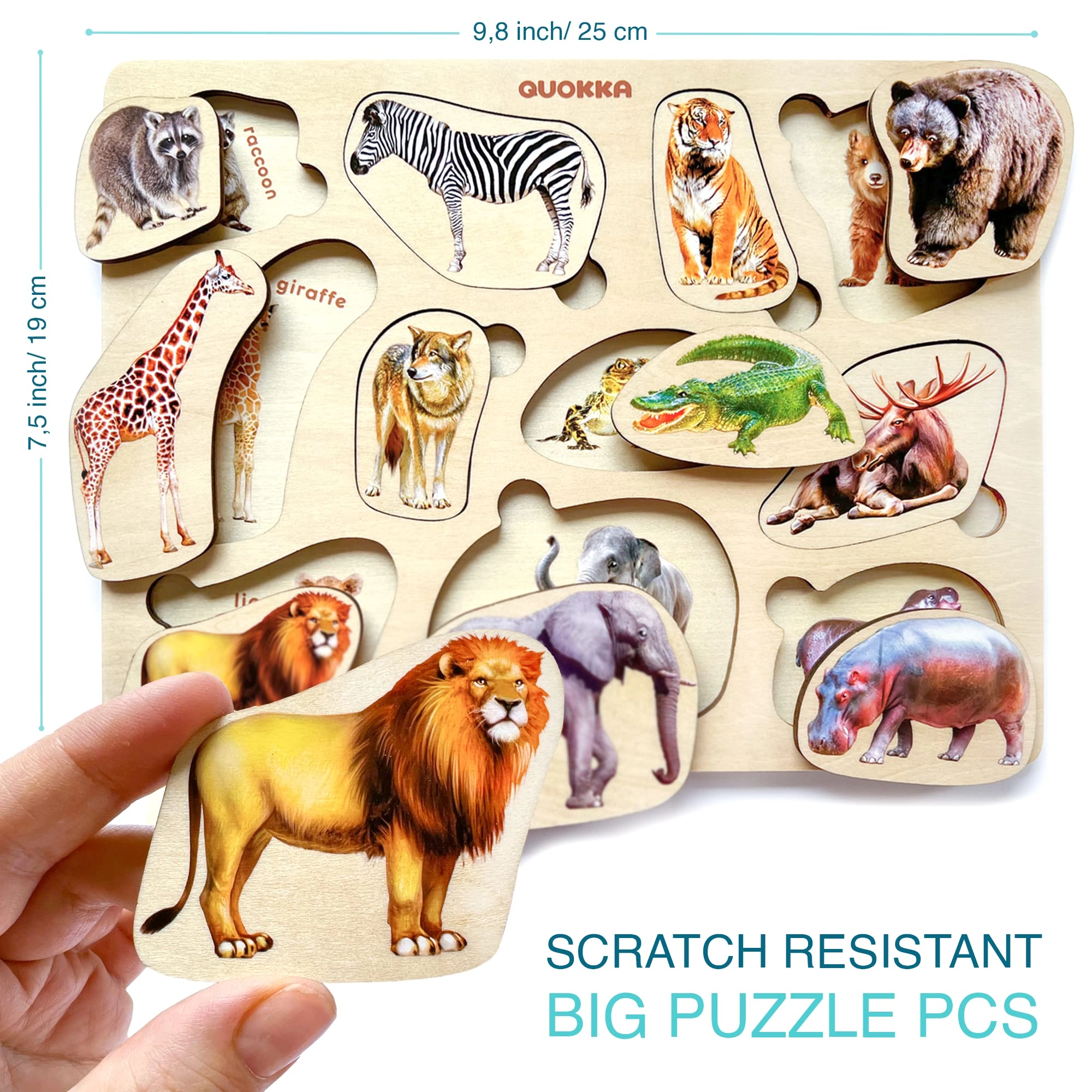 Montessori Jigsaw Wooden Puzzles - 2-4 Years Old 3 pieces