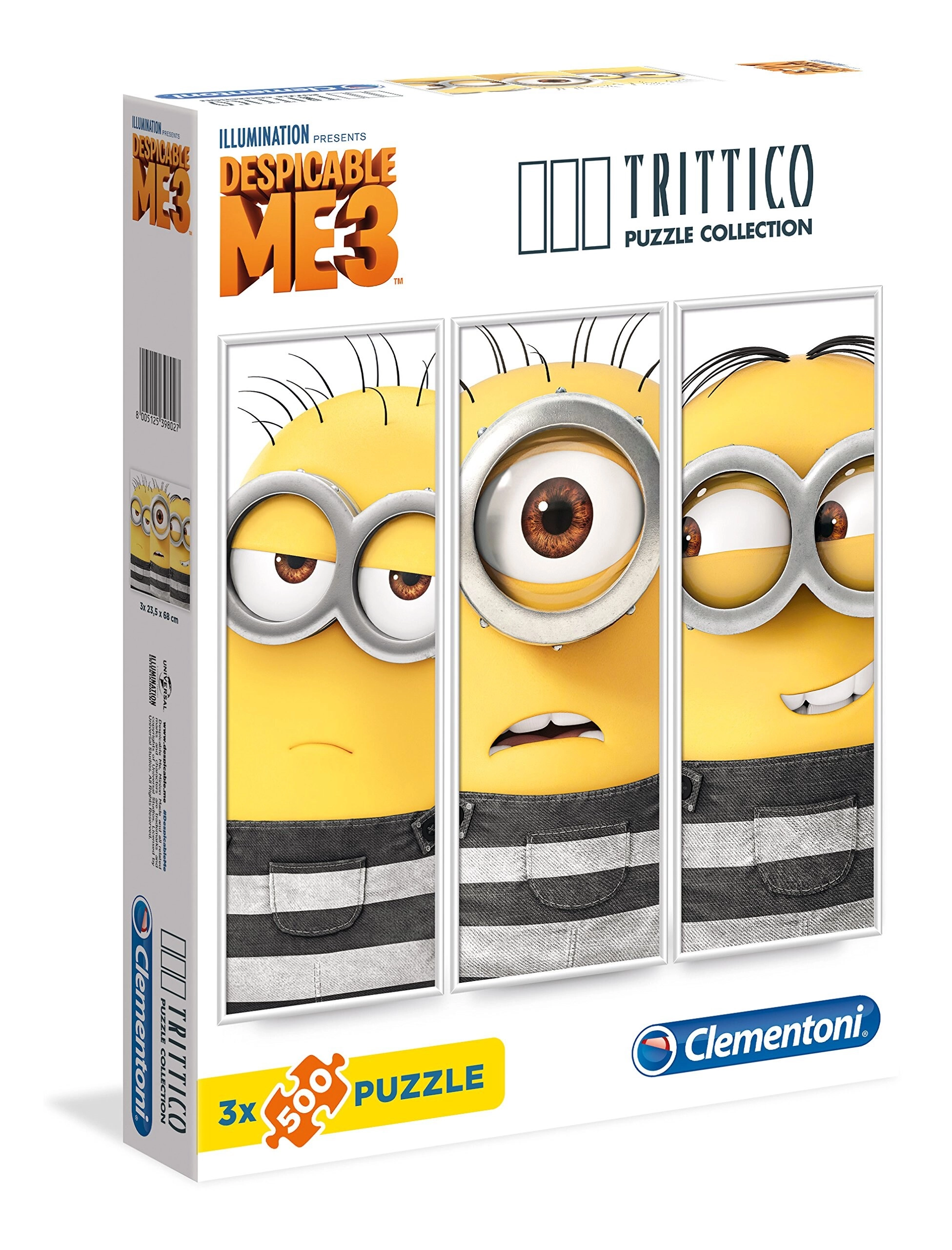 Clementoni 39802 - Despicable Me/Minions 3 x 500 Piece Puzzle
