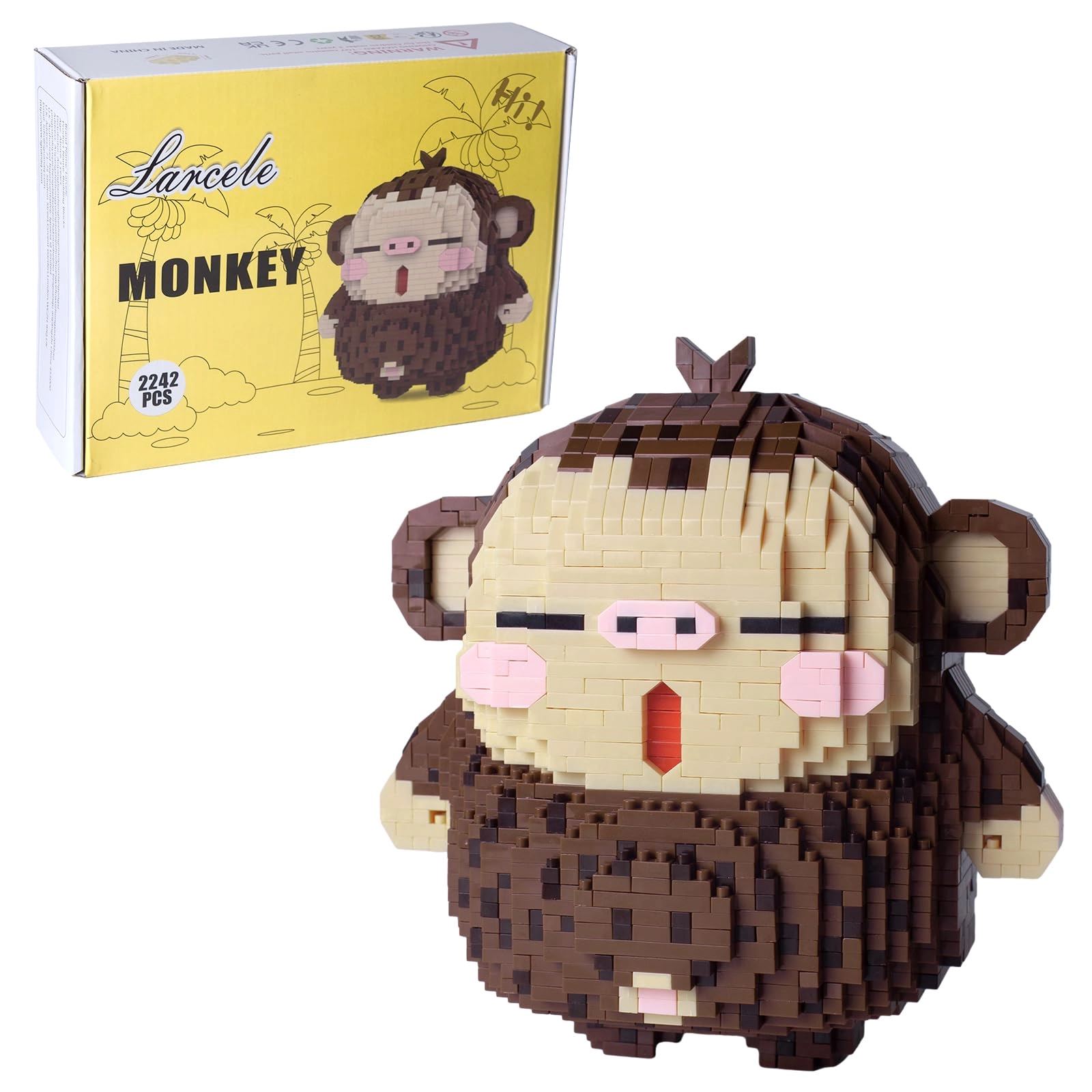 Larcele Animal Series Micro Building Blocks - Monkey 2242 pcs
