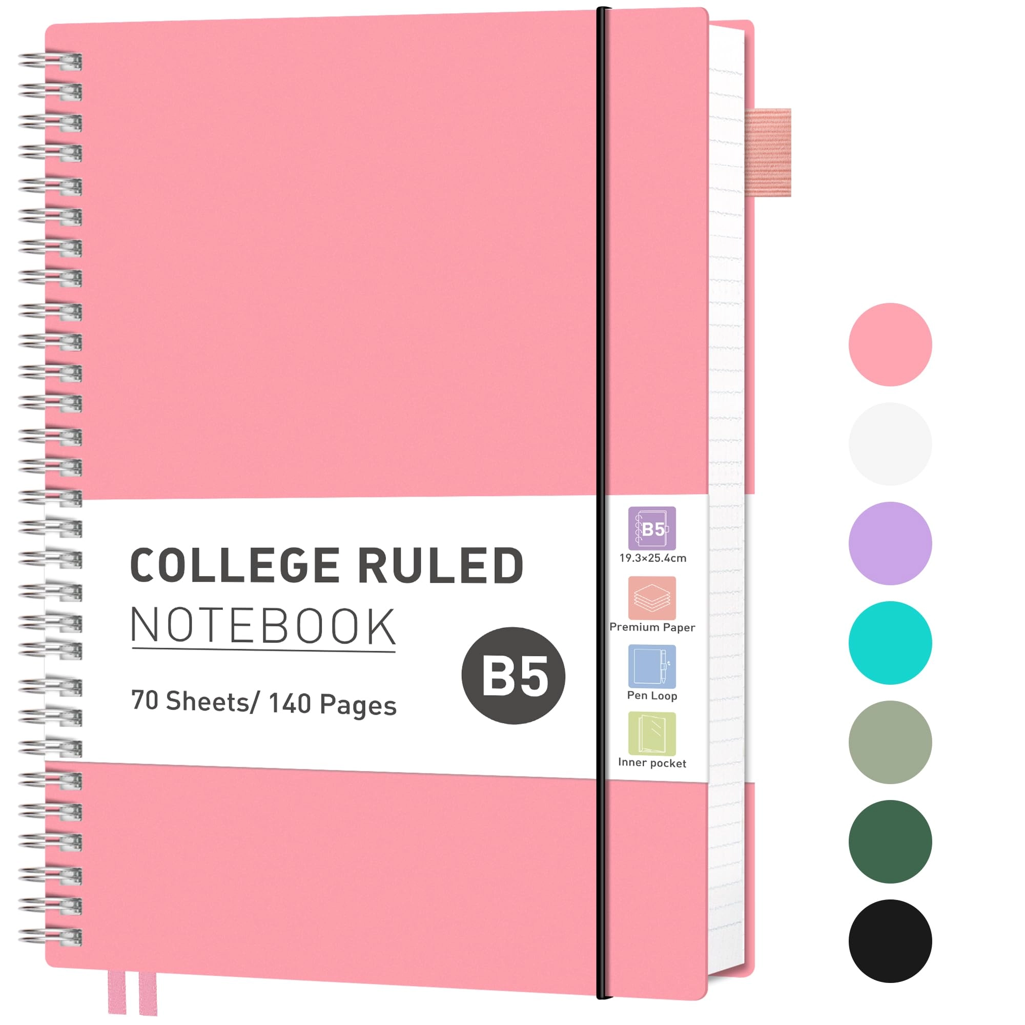 Graph Grid Paper Notebook B5 Spiral - Grid 140 Pages