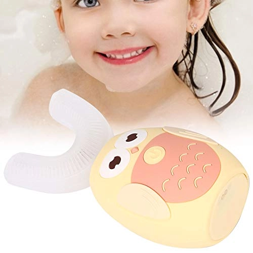 UShaped Head Electric Toothbrush - 360 Degree Pink Pig