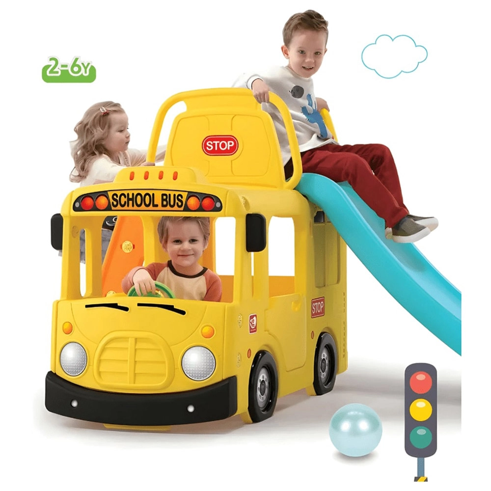 3-in-1 Little School Bus Slide Play Set - 145 x 72 x 36 cm 2 to 6 years