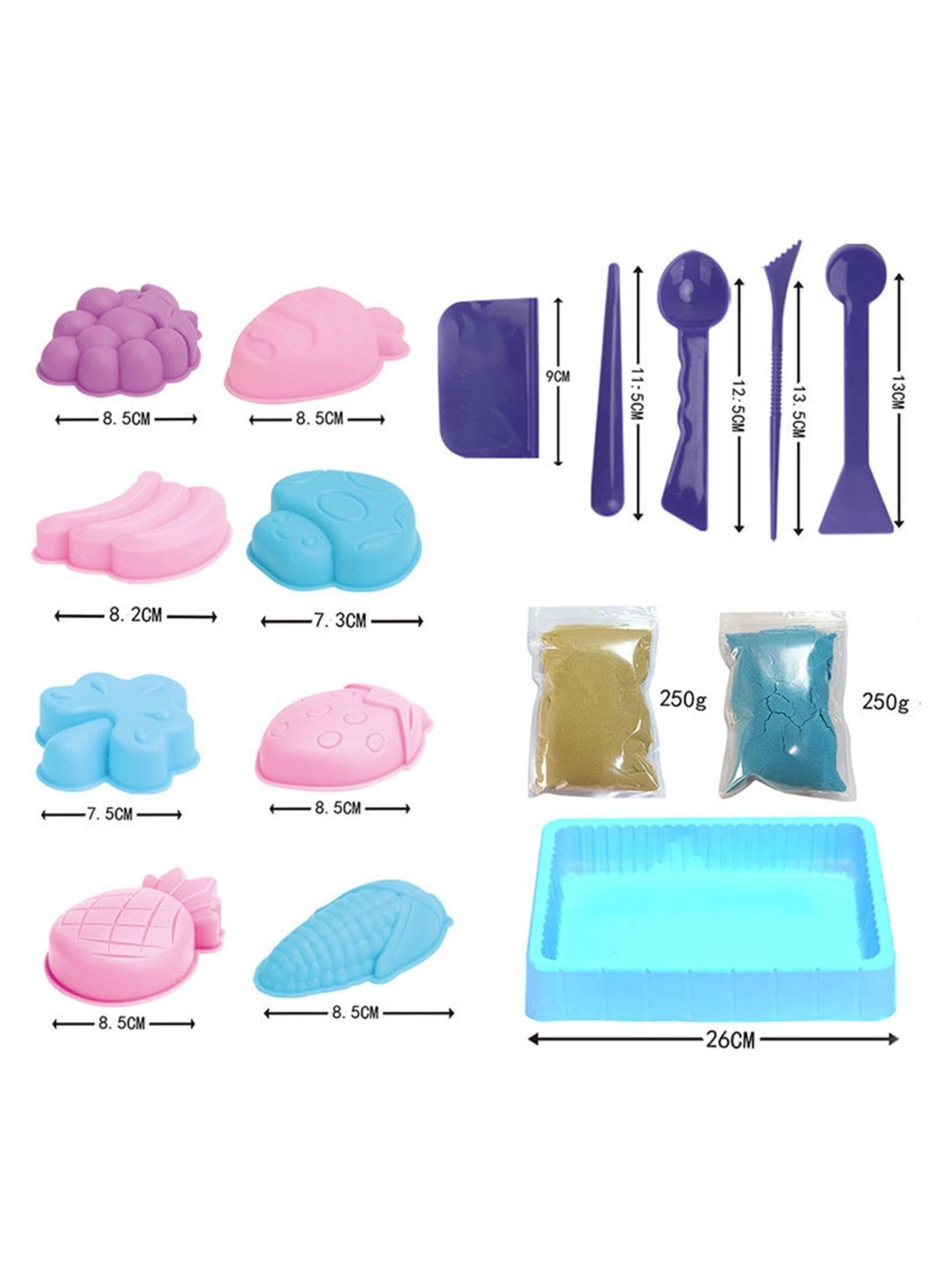 DIY Dynamic Sand Magic Clay Educational Toy - Fruit Theme Indoor Outdoor
