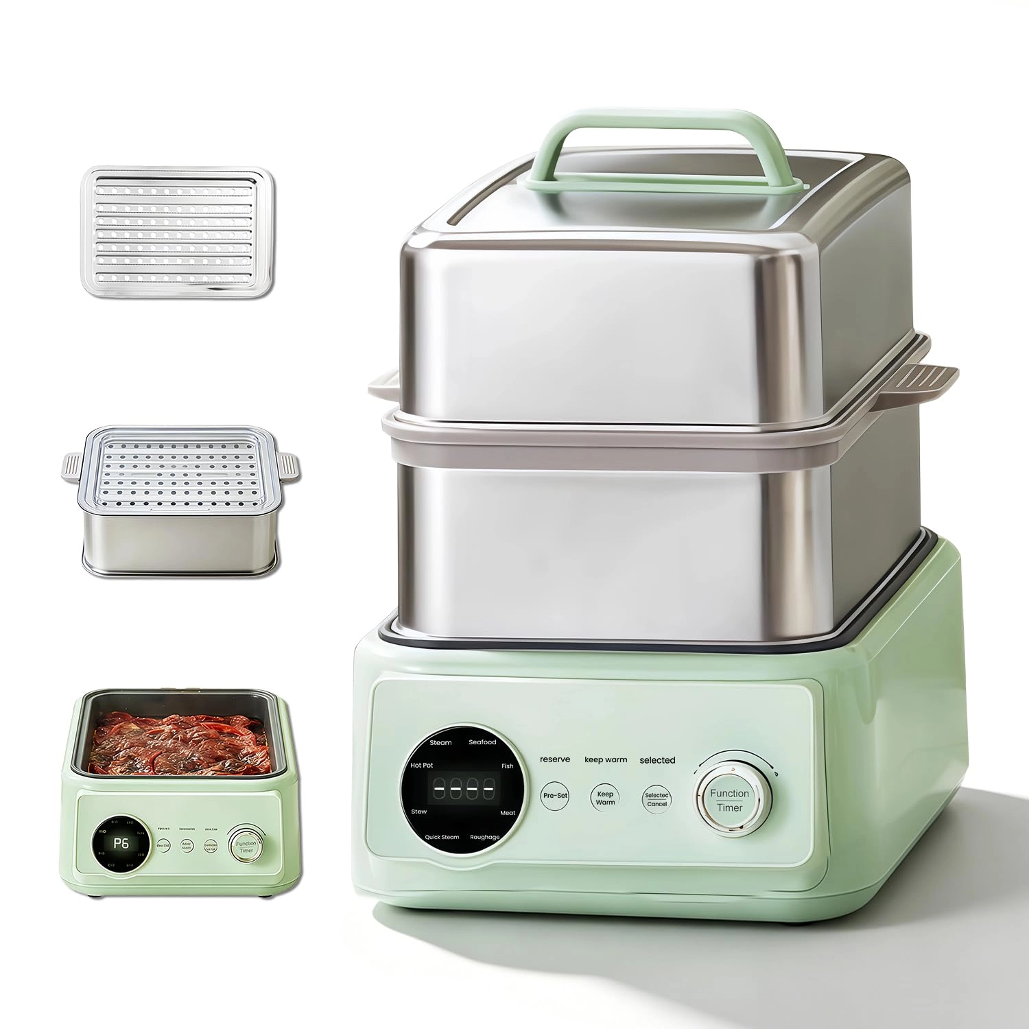 Yuidirtu Electric Food Steamer - 15 Liters