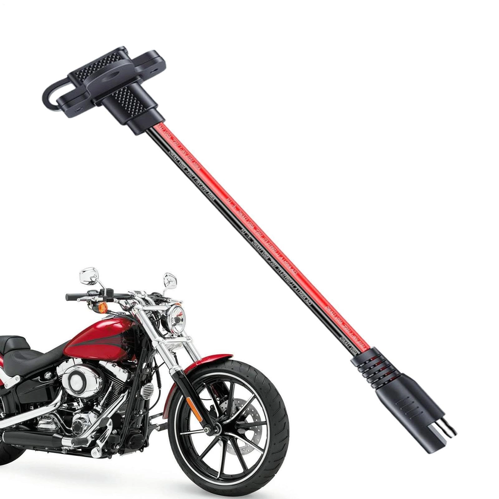 Generic Motorcycle Battery Charger Bracket Port - Waterproof SAE Extension Cable