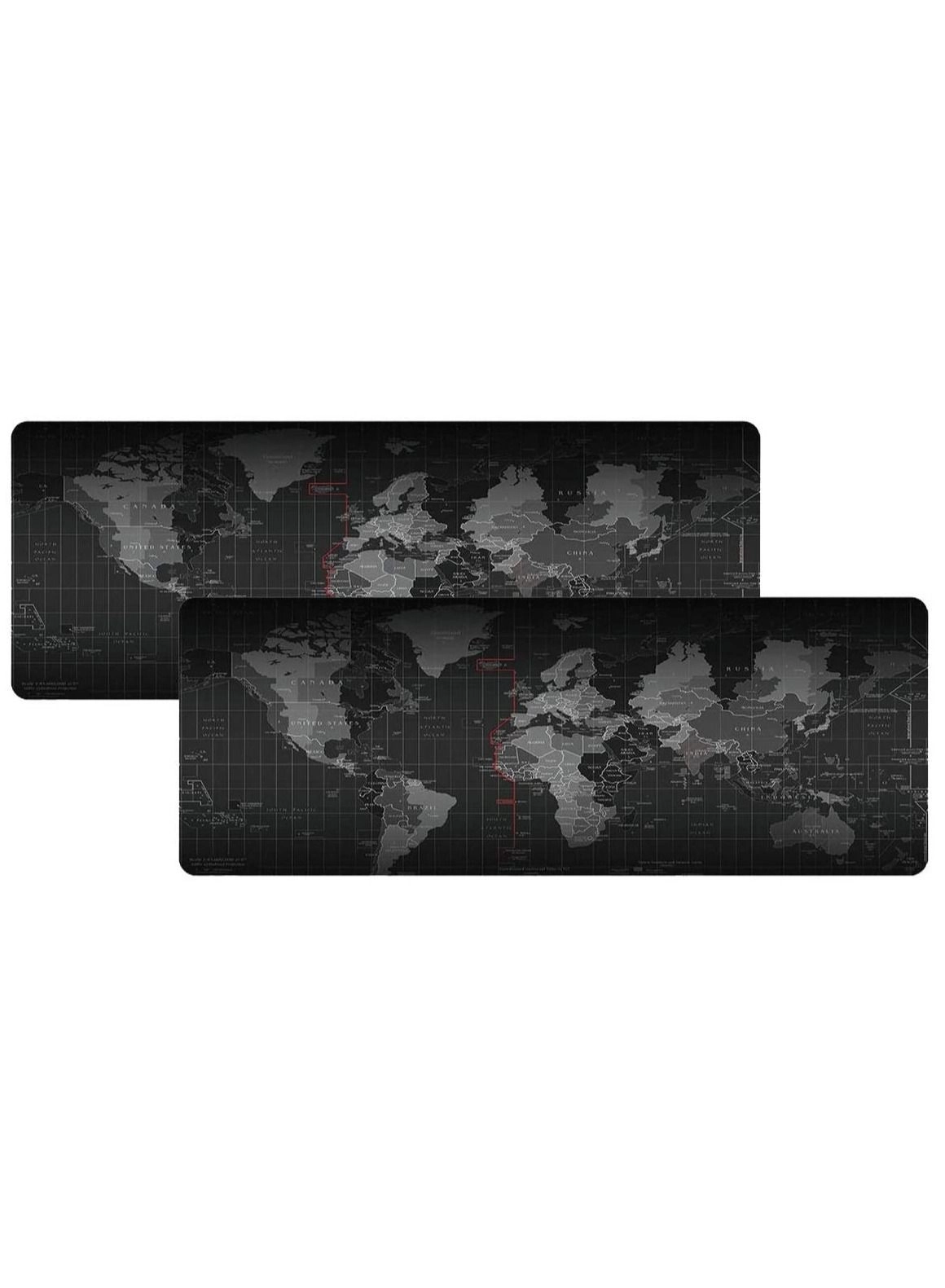 World Map XXL Rubber Gaming Mouse Pad - 90x40 cm