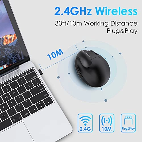 Ergonomic Mouse - Bluetooth (5.0/3.0) USB