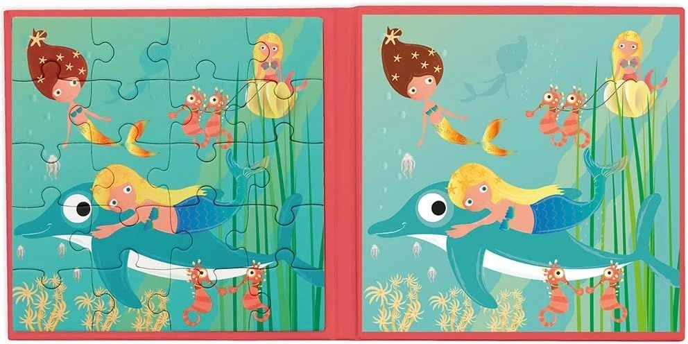 Mermaids Magnetic Puzzle Book To Go - 3 + 20 Pieces
