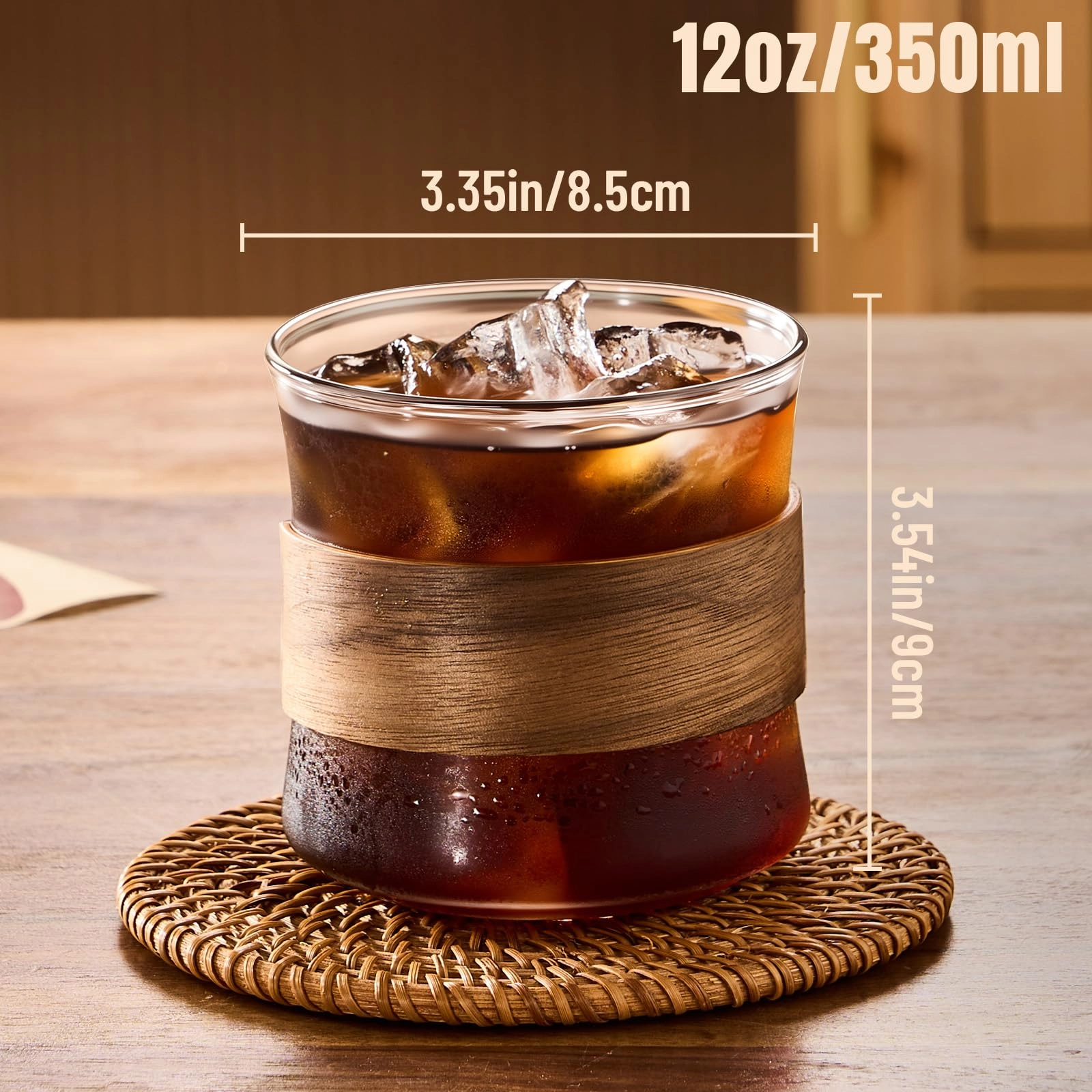 Espresso Cup - 2 pcs Wooden Ring