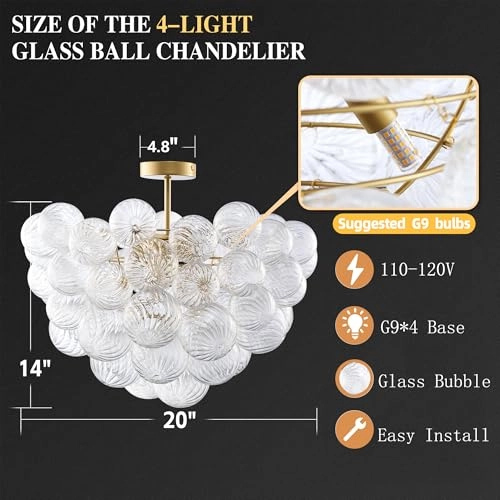 Bubble Ball Chandelier - 3000K