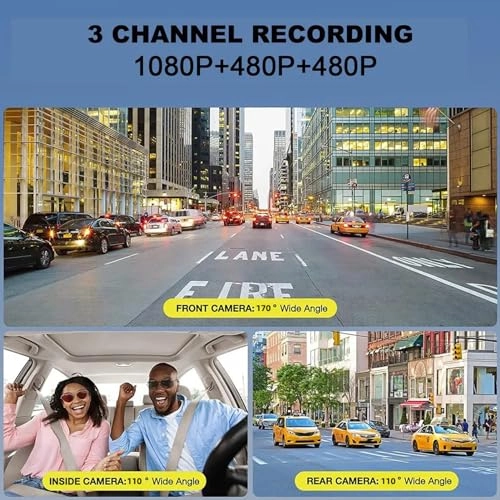 3 Channel Dash Cam - 1680x960 30fps