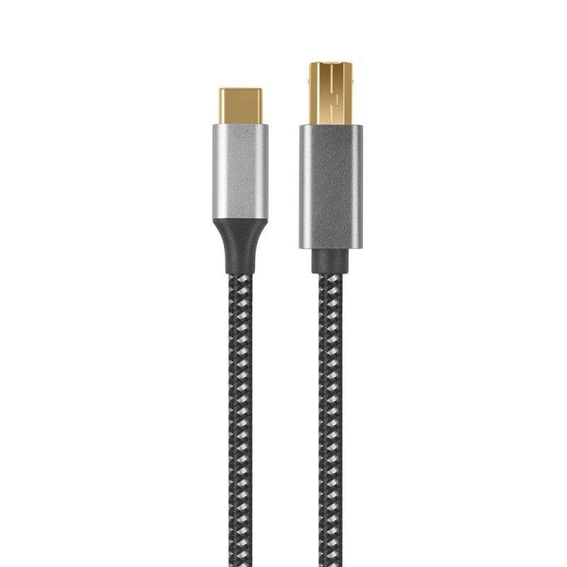 Type-C Braided Printer Cable USB-C to USB-B 1.8m