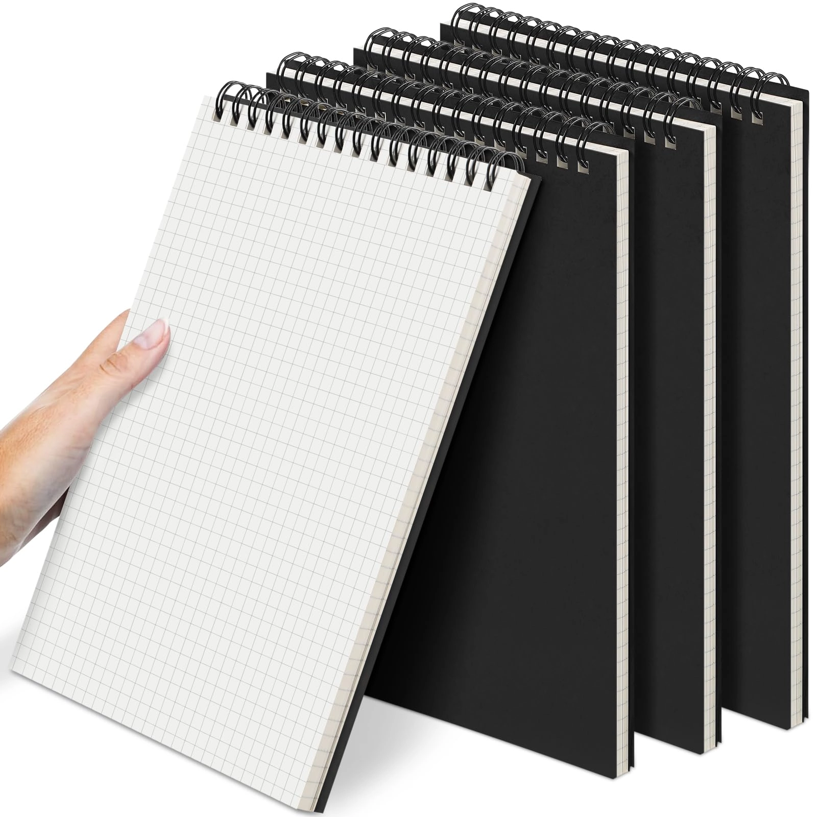 Graph Paper Spiral Notepad A5 Spiral - Grid 140 Pages Pack