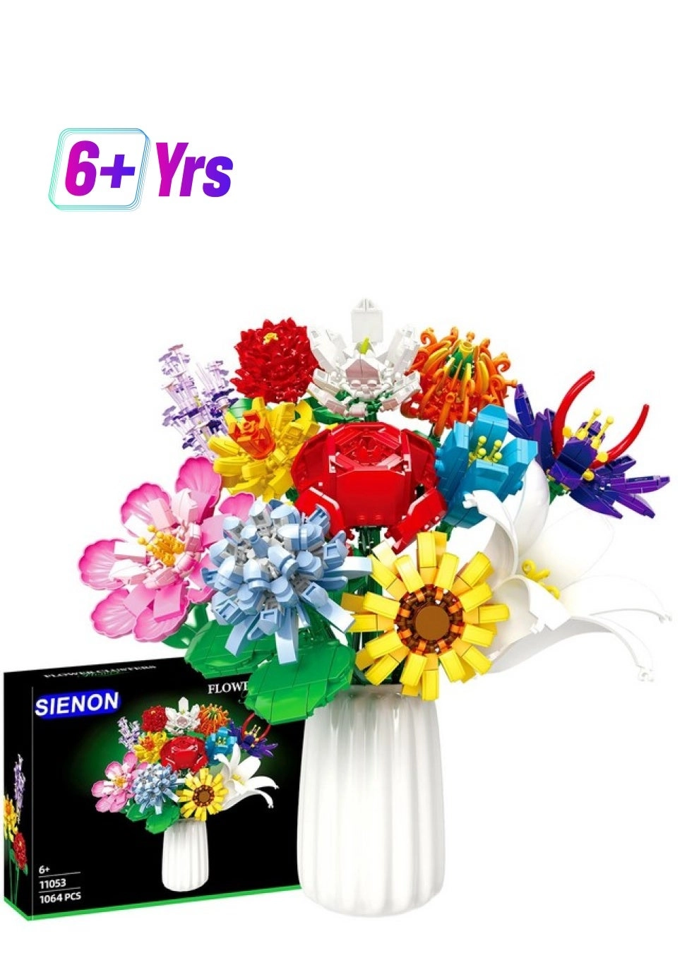 Sienon Flower Bouquet Building Set - Flowers 1064pcs