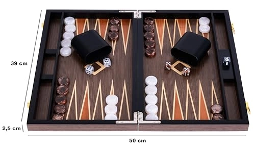 Deluxe backgammon - Walnut Burl Wood