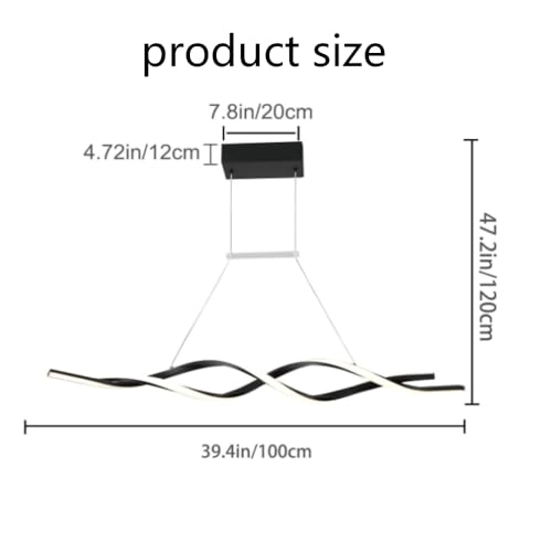 Pendant Light - 30'' x 16'' Adjustable Remote Control