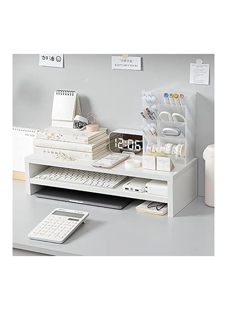 Monitor Stand Riser - White 50(L) x 20(W) x 7.7(H) cm
