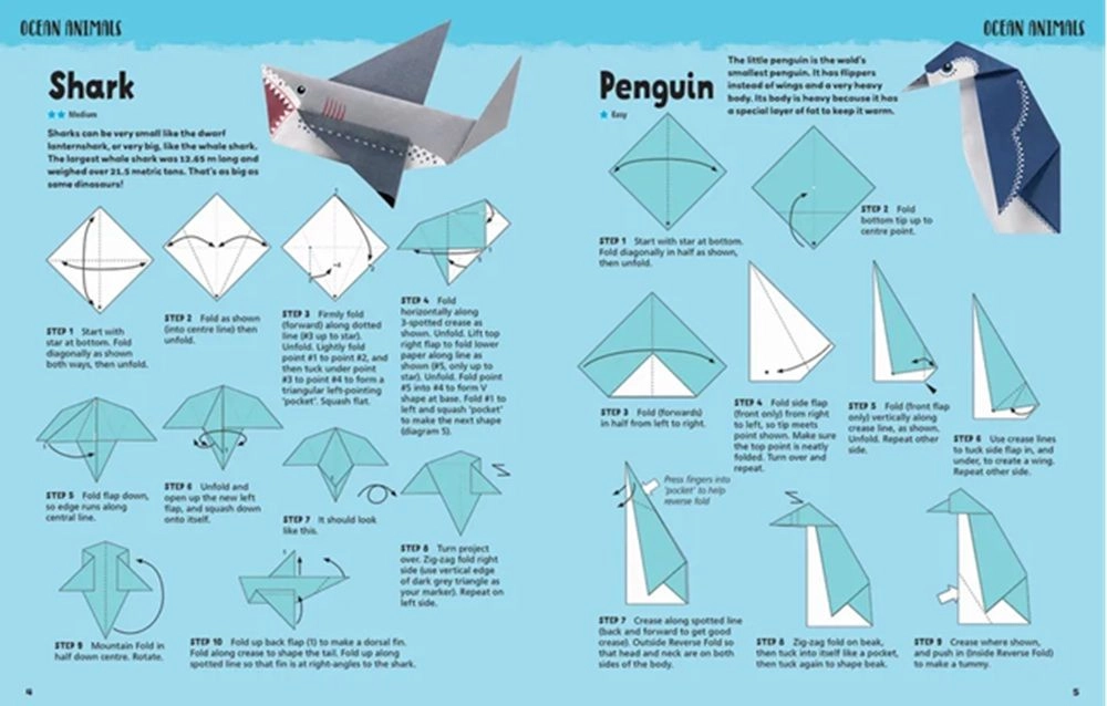 Ultimate Origami Paper Folding Activity Book - 6+ years 40 pcs