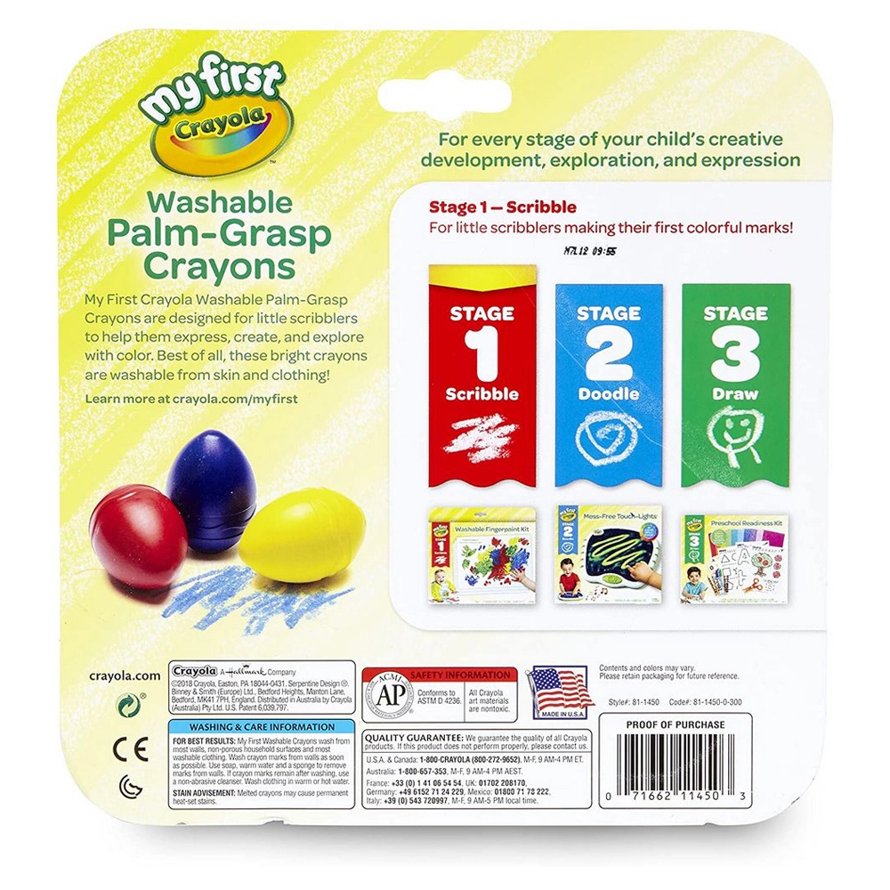 My First Palm Grip Crayons - 3 piece(s)