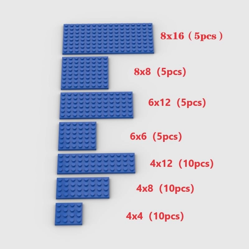 Classic Building Plate Assortment Pack - Plastic 50pcs