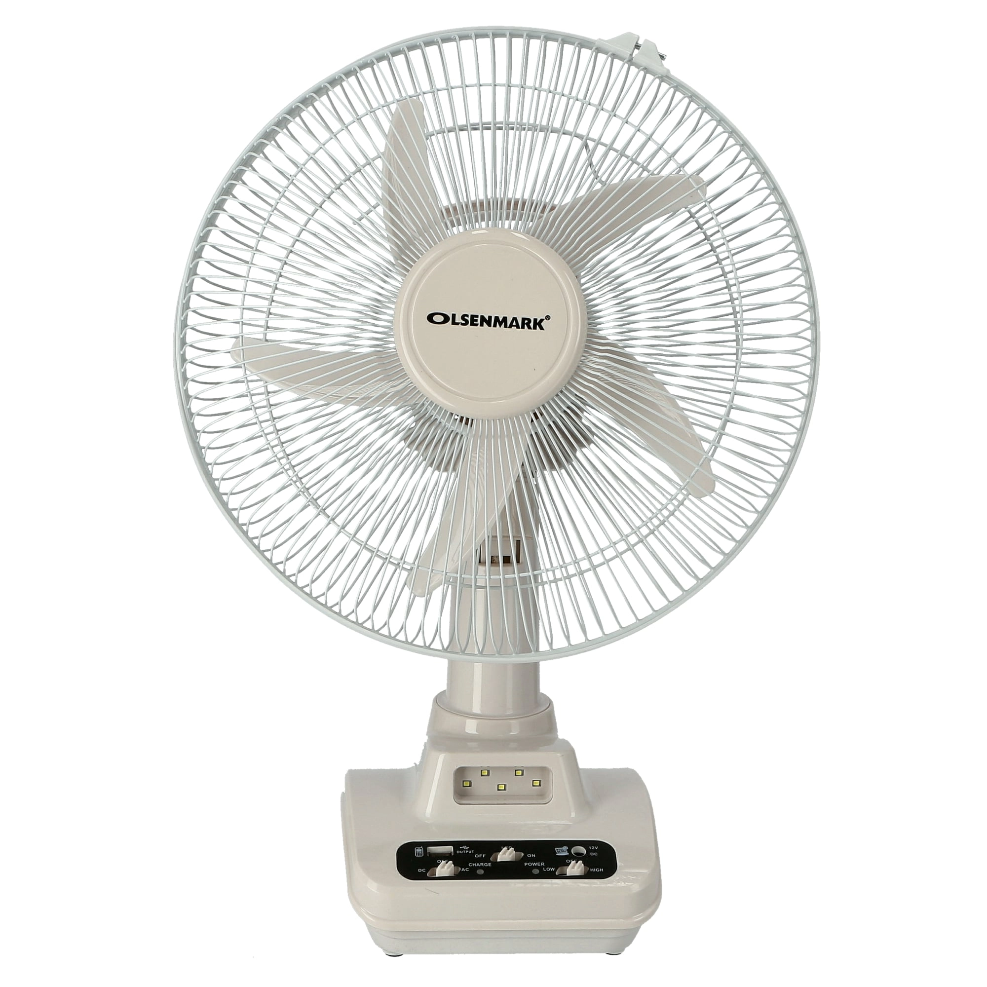 Olsenmark Middle East L.L.C Rechargeable Oscillating Fan - 12 Inch
