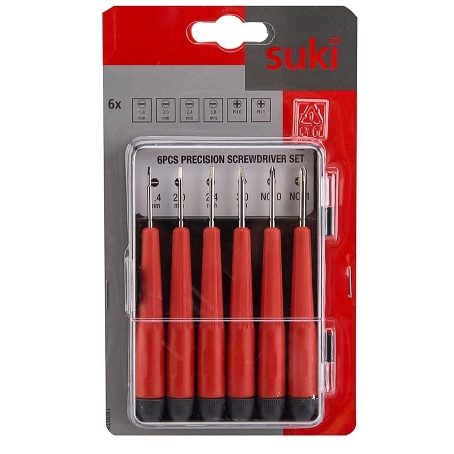 Precision Slotted and Phillips Screwdriver Set (6 Pcs)