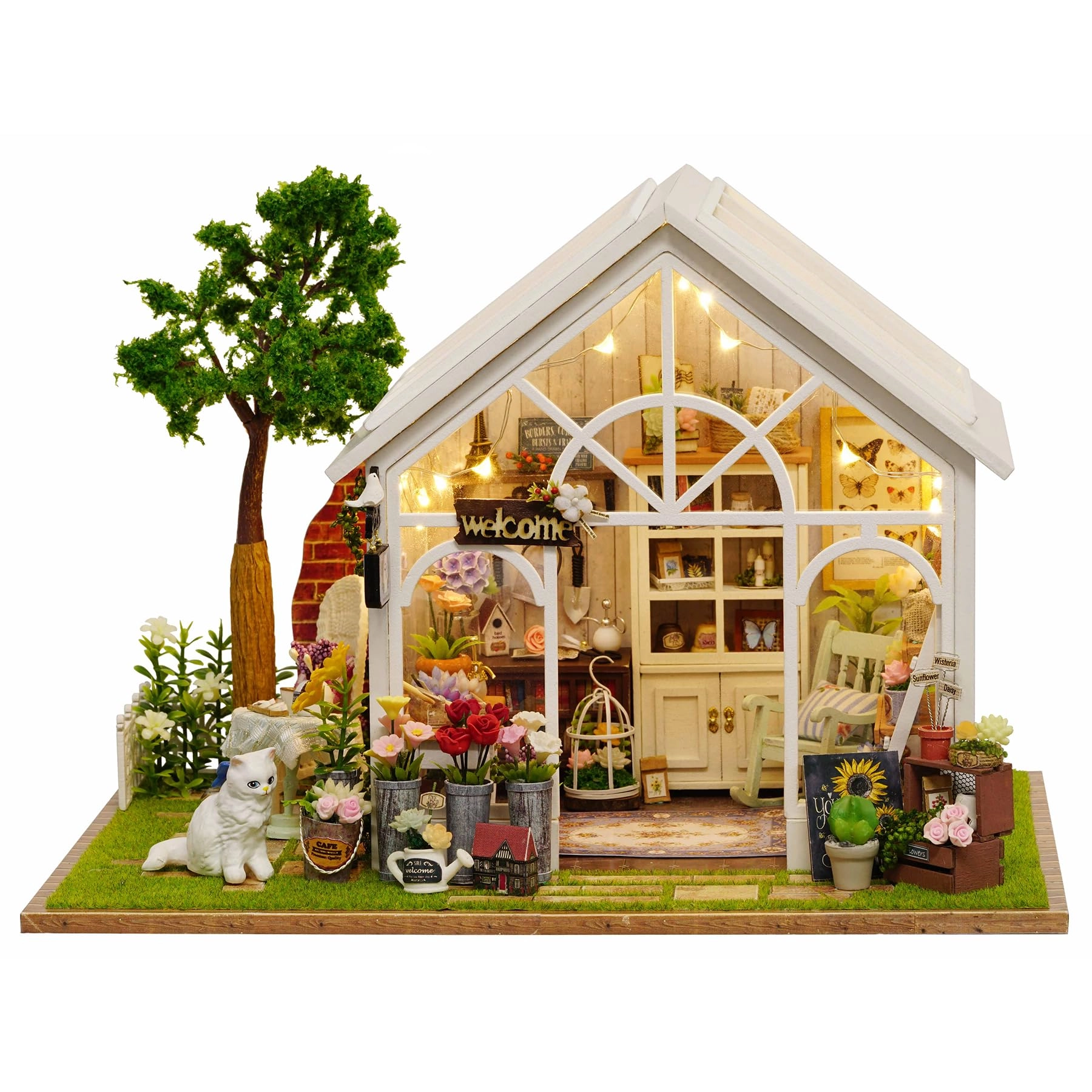 CUTEROOM Miniature Dolls House Kits - Sunshine Greenhouse