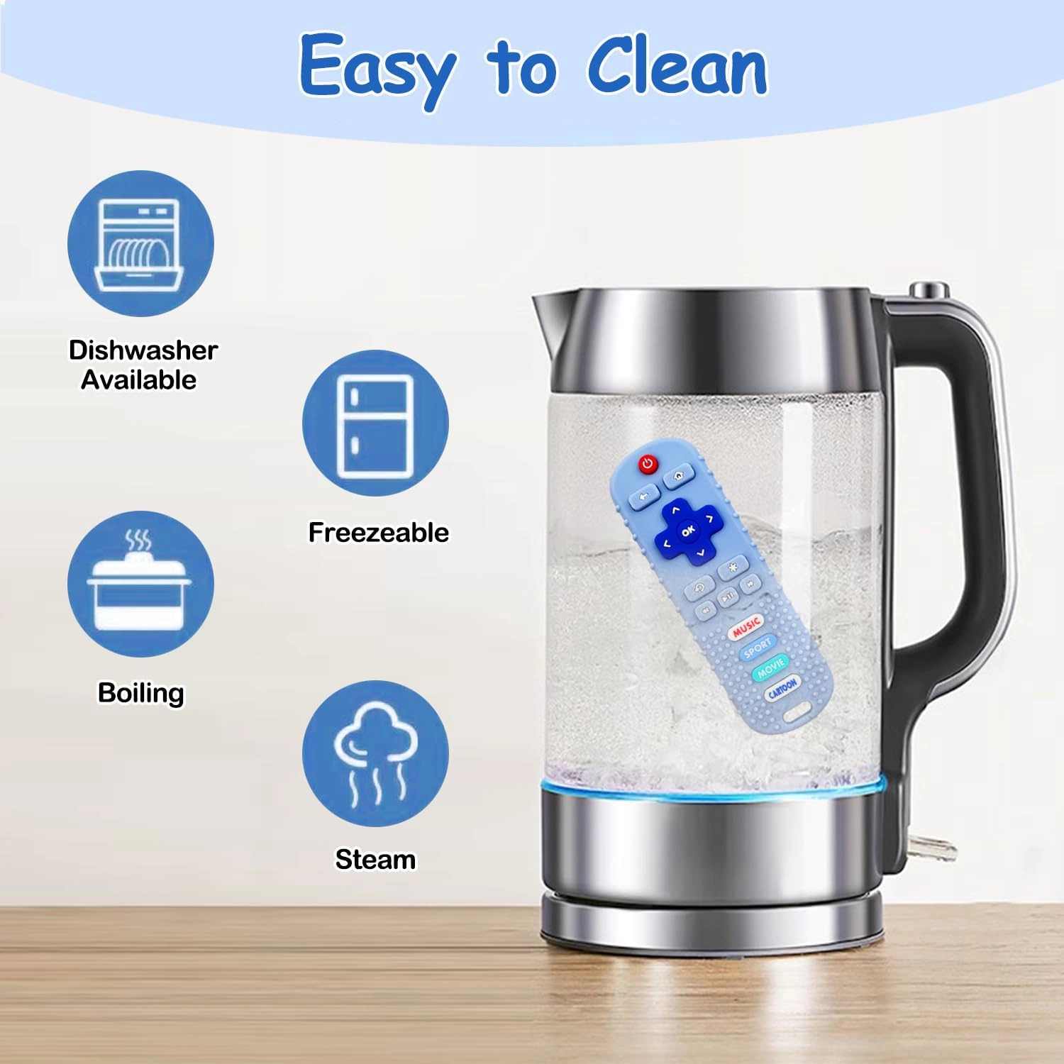 3 Pack Remote Control Shape Teethers - Silicone