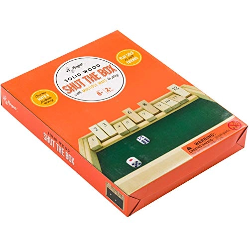 Shut The Box - 12 Spot Green Wood