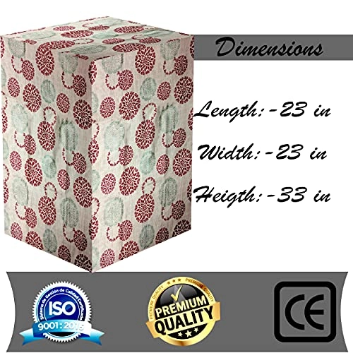Front Load Washing Machine Cover - Washable Dustproof 23x23x33