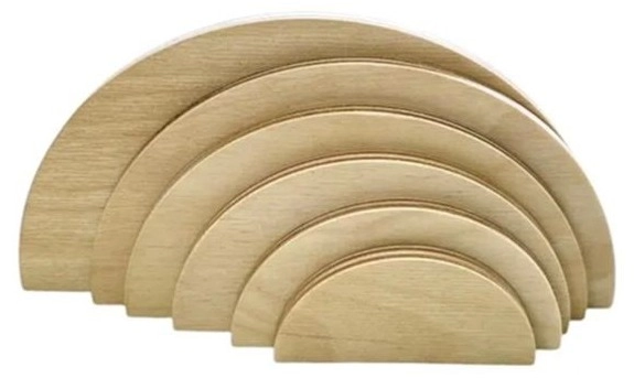 Edu Fun Wooden Grading Semicircles - Suitable for 2 years and above 6 pieces