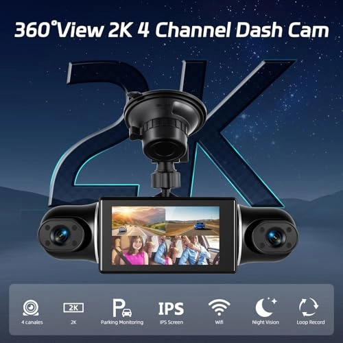 360° 4 Channel Dash Cam - 2K