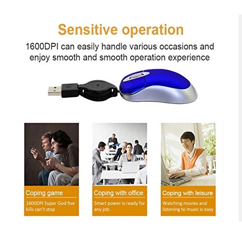 Mini Retractable Optical Mouse - Wired