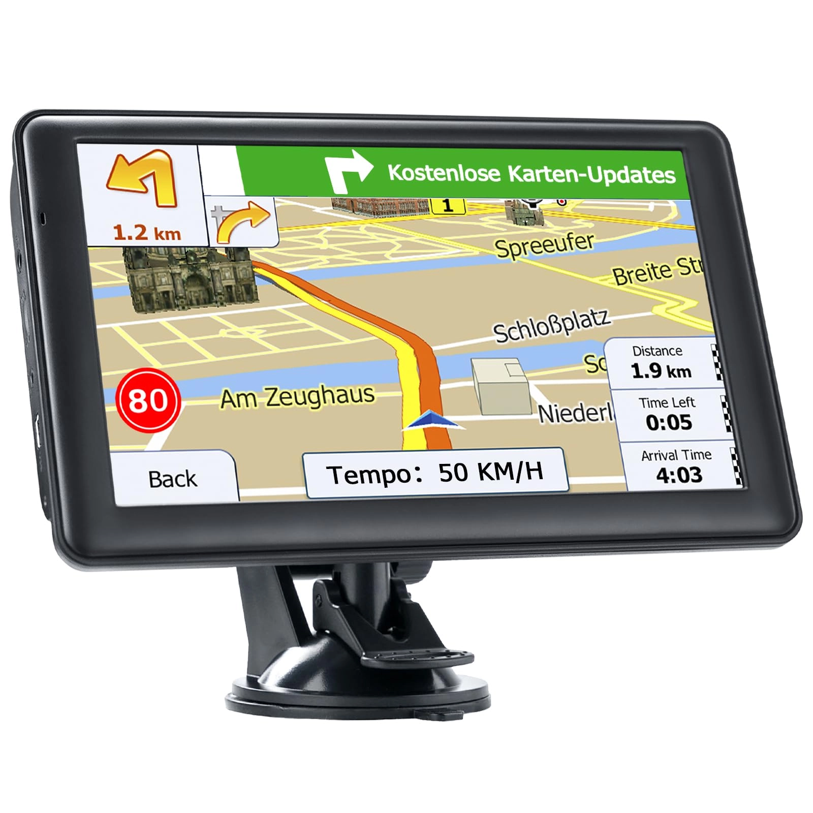 OHREX GPS Navigation - 7-inch Touch Screen 2023 North America Maps Lifetime Free Updates