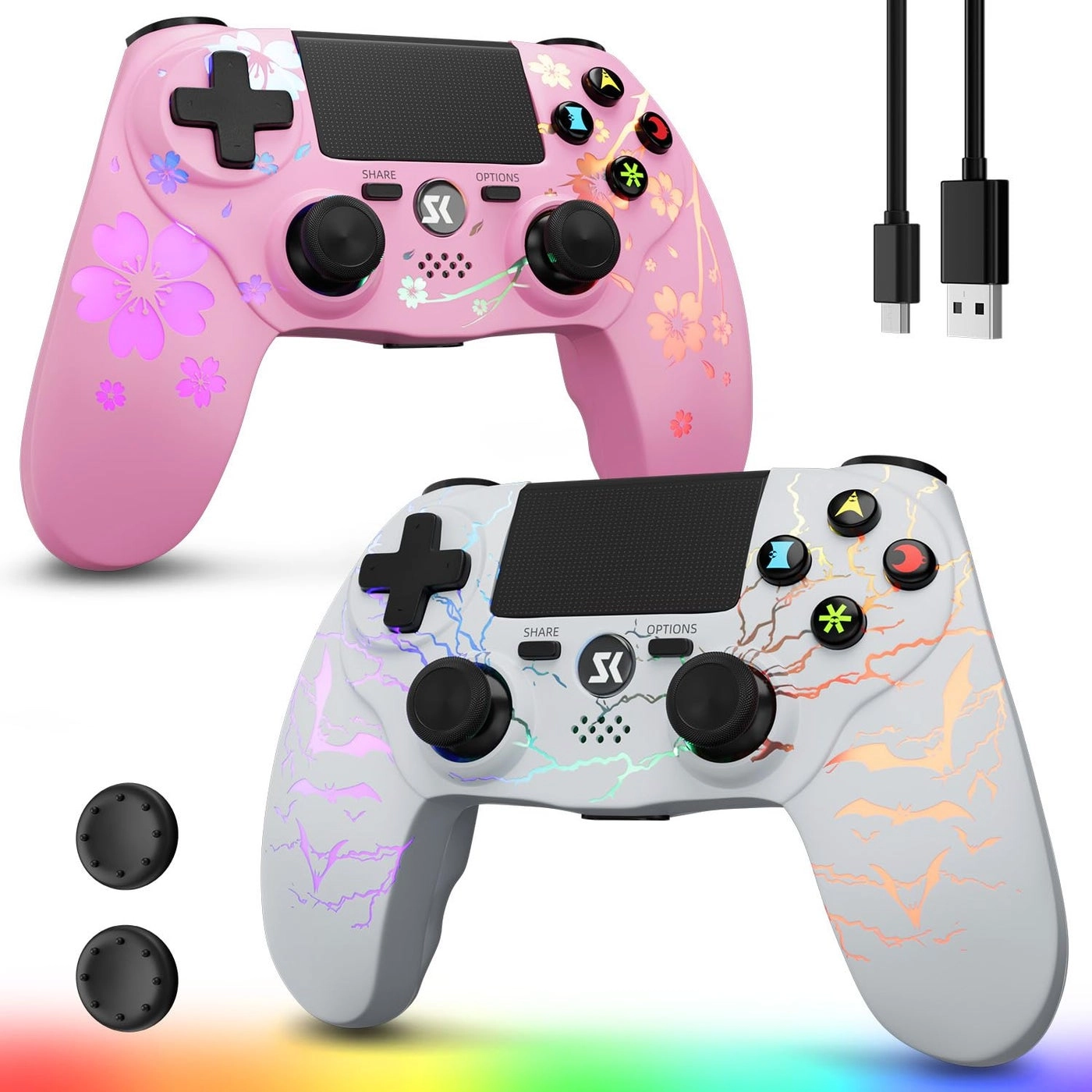 Wireless Controller for PS4 - PinkWhite Pack