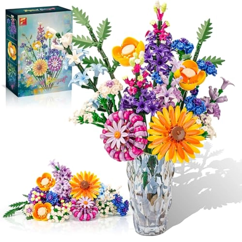 Sunflower Building Blocks Set - 1183PCS 16-Stem