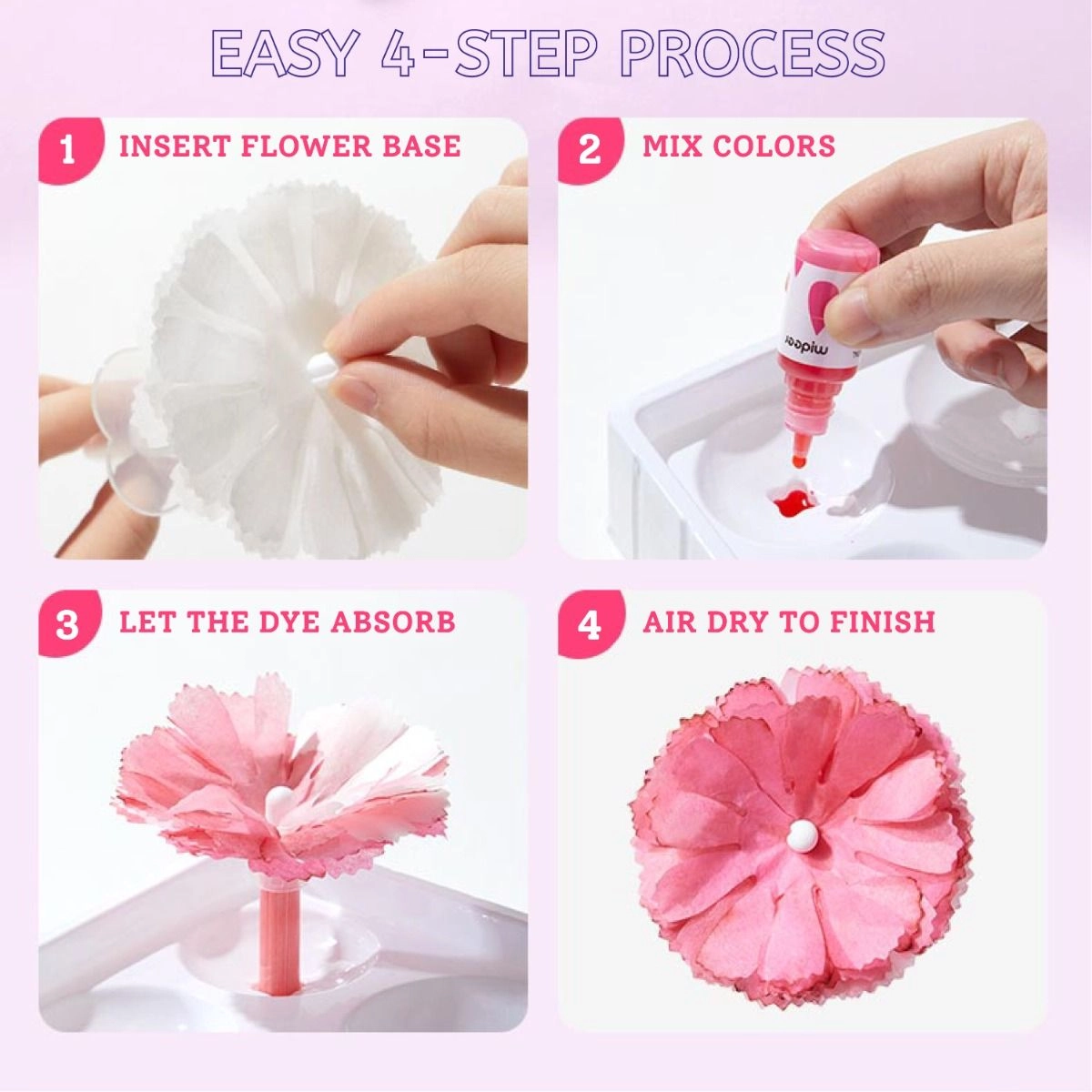 Magic Dyeing Florist DIY Kit - 3+ years 74 pcs