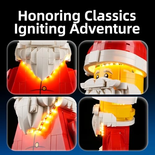 LED Light for LEGO 40820 Minifigures Up-Scaled Santa Minifigure Model - Plastic