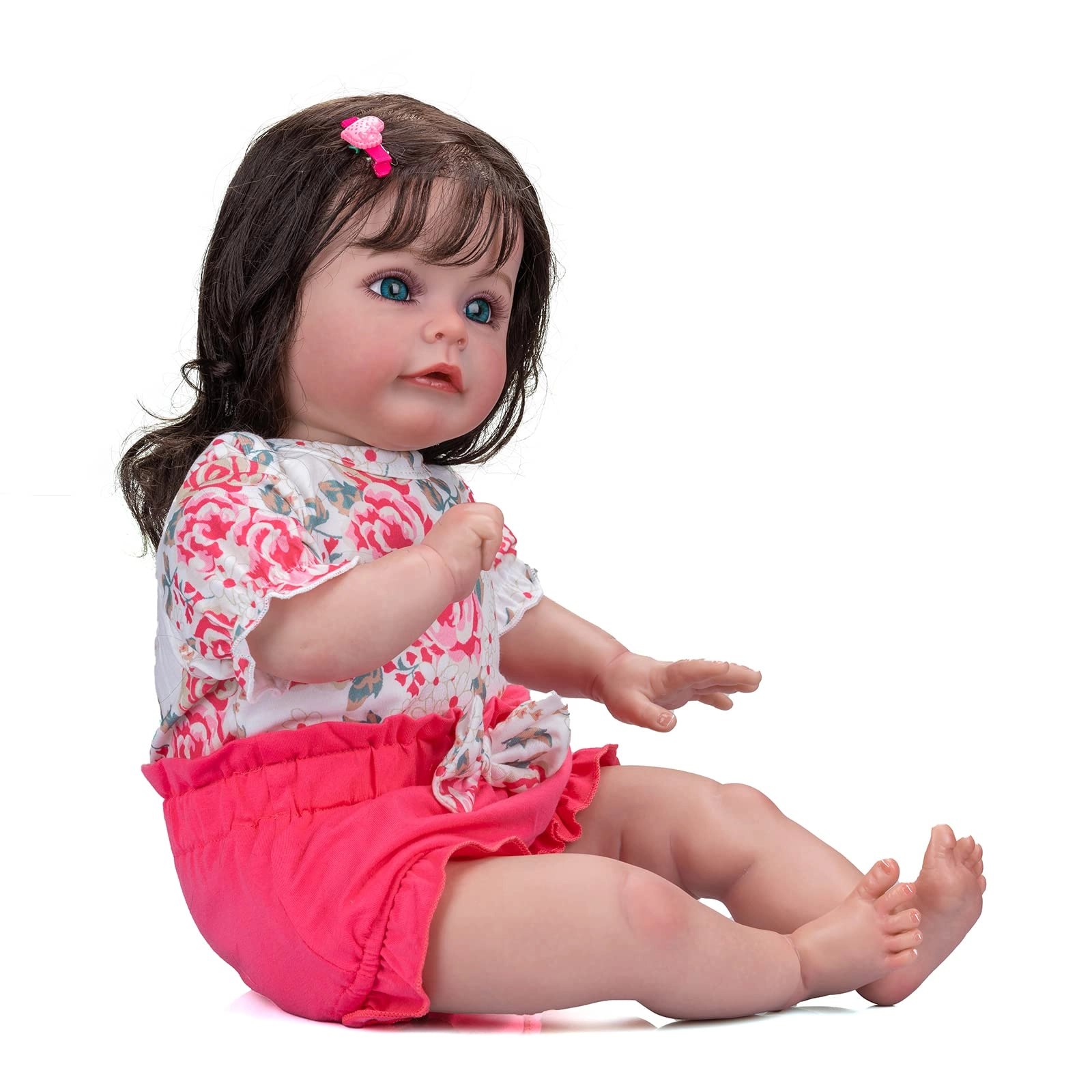 Enjoy with Love Sue-Sue Reborn Doll - 24 Inch (61 cm) hand-rooted fibre hair Blue Eyes