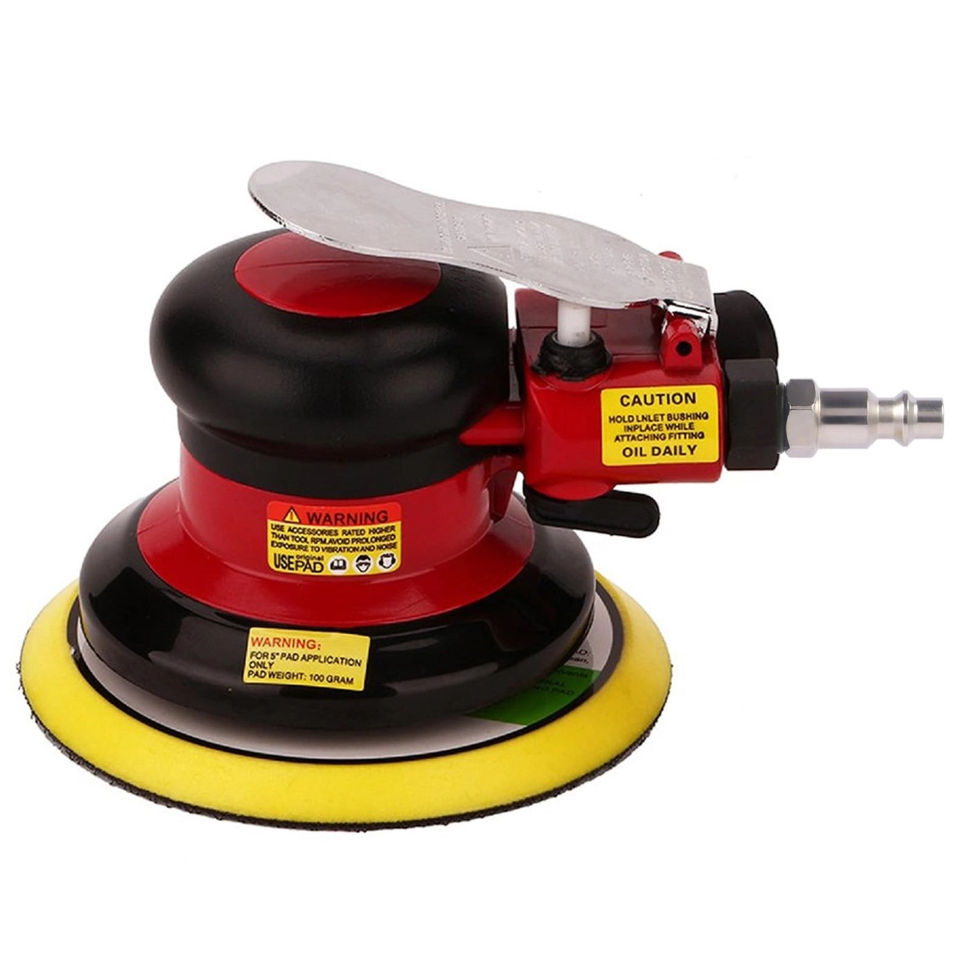 Gedu Random Orbital Palm Sander - Dual Action Pneumatic Low Vibration