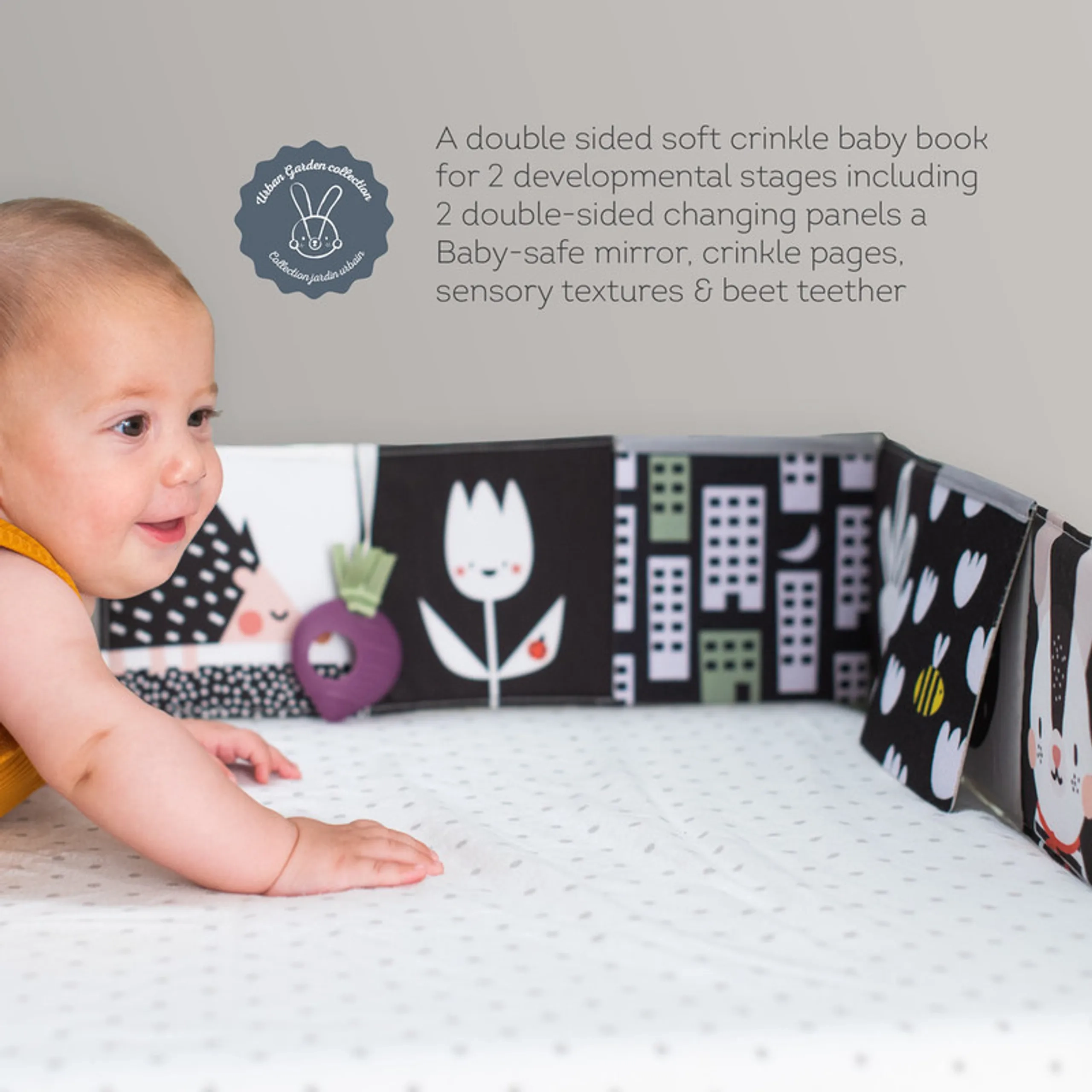 Urban Garden Pram Fabric Book - 0 months+